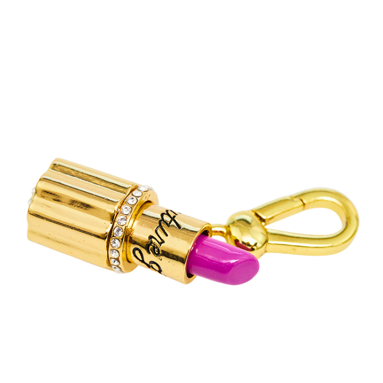 Rotating Barbie Pink Lipstick Pendant