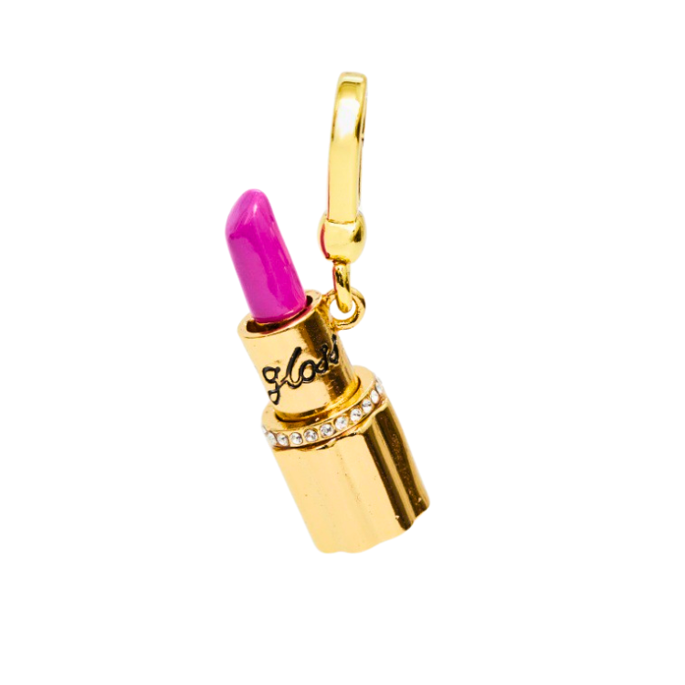 Rotating Barbie Pink Lipstick Pendant