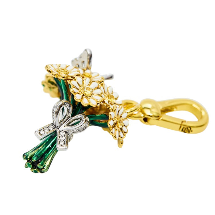 Daisy and butterfly bouquet pendant