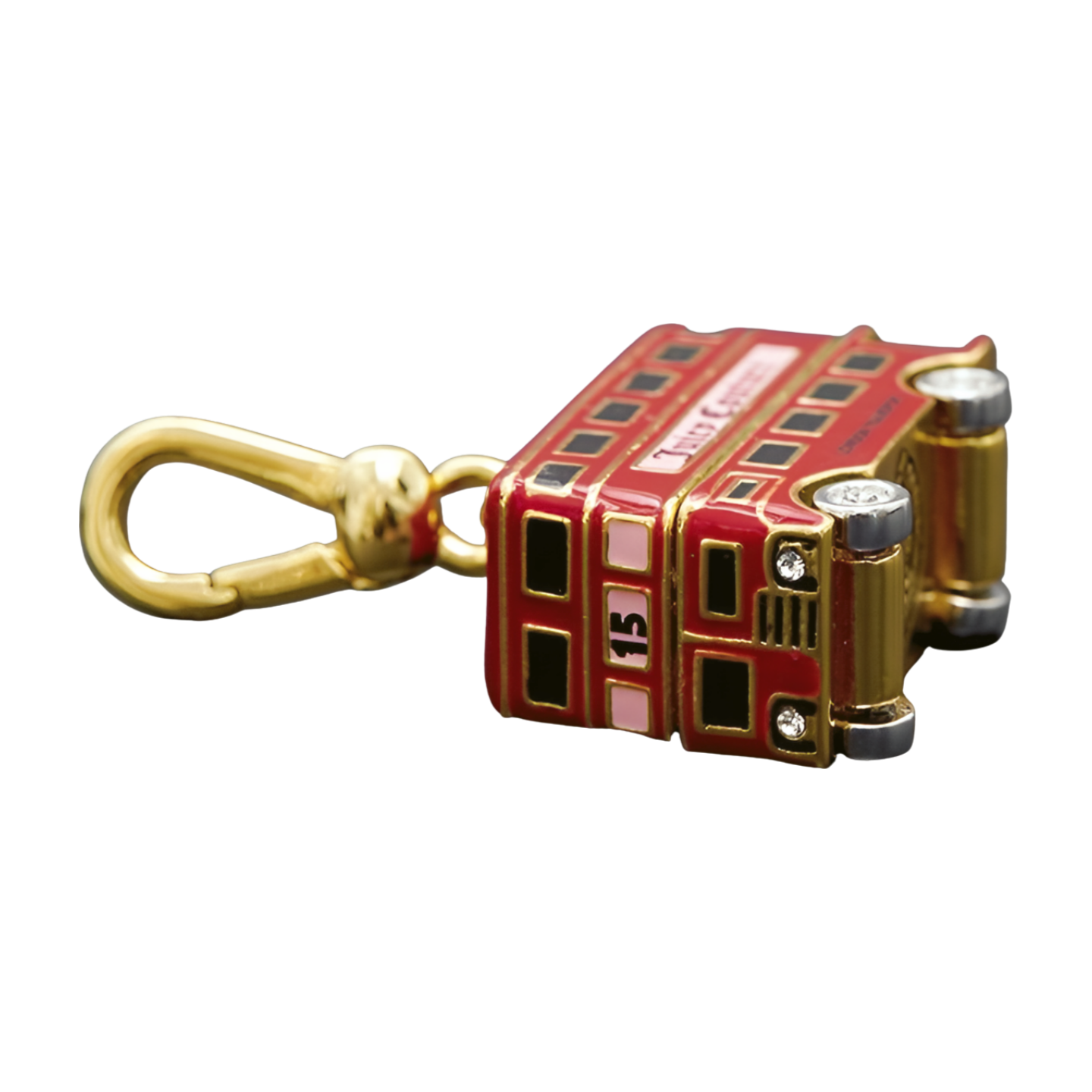 Red Double Decker Bus Pendant Necklace