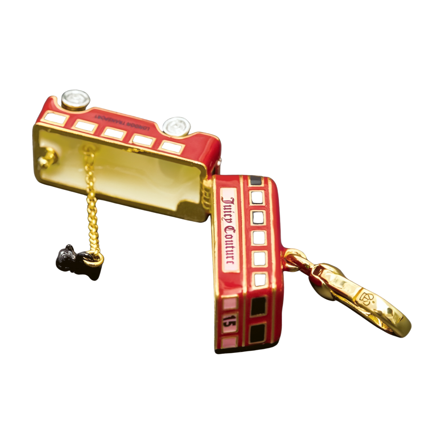 Red Double Decker Bus Pendant Necklace