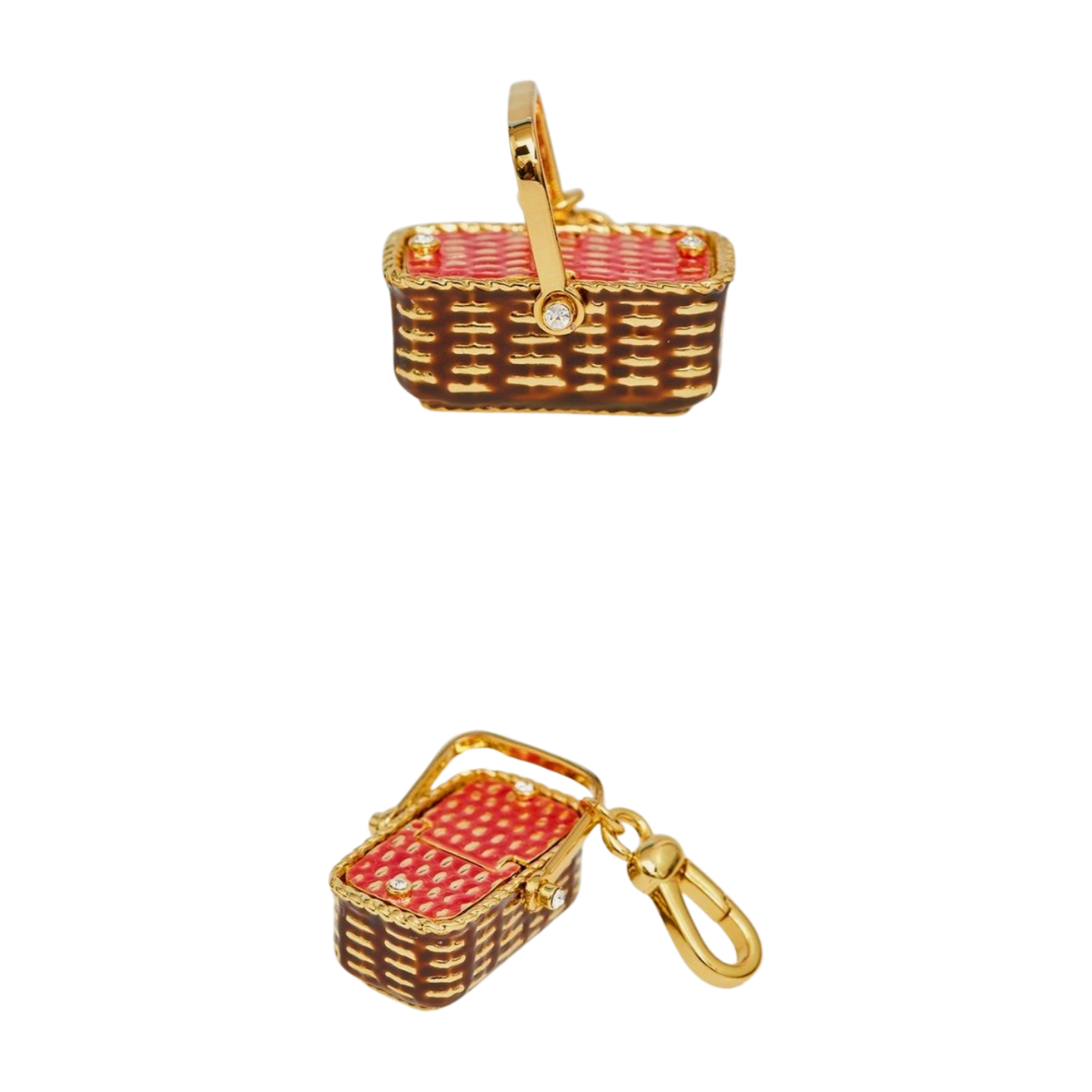Cute Picnic Basket Pendant Necklace