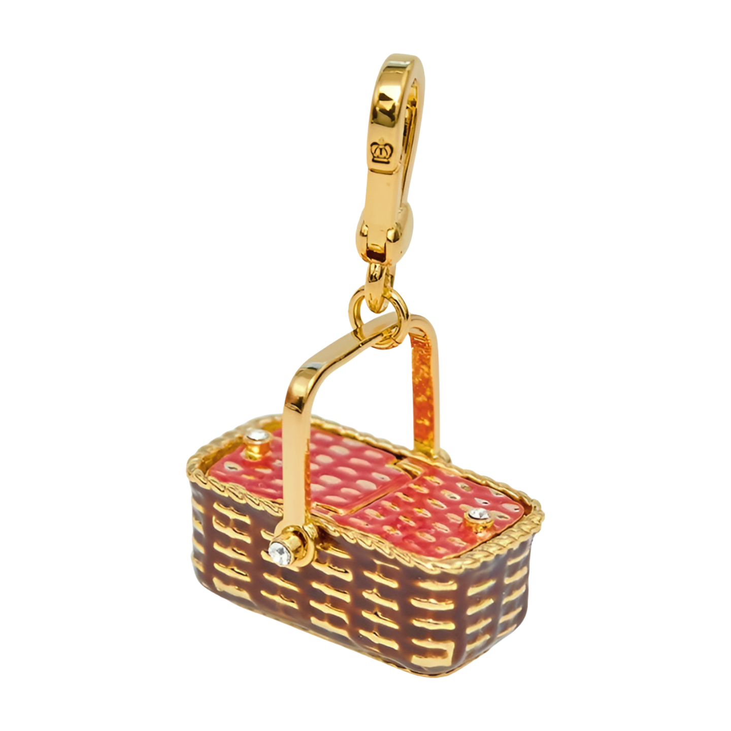 Cute Picnic Basket Pendant Necklace