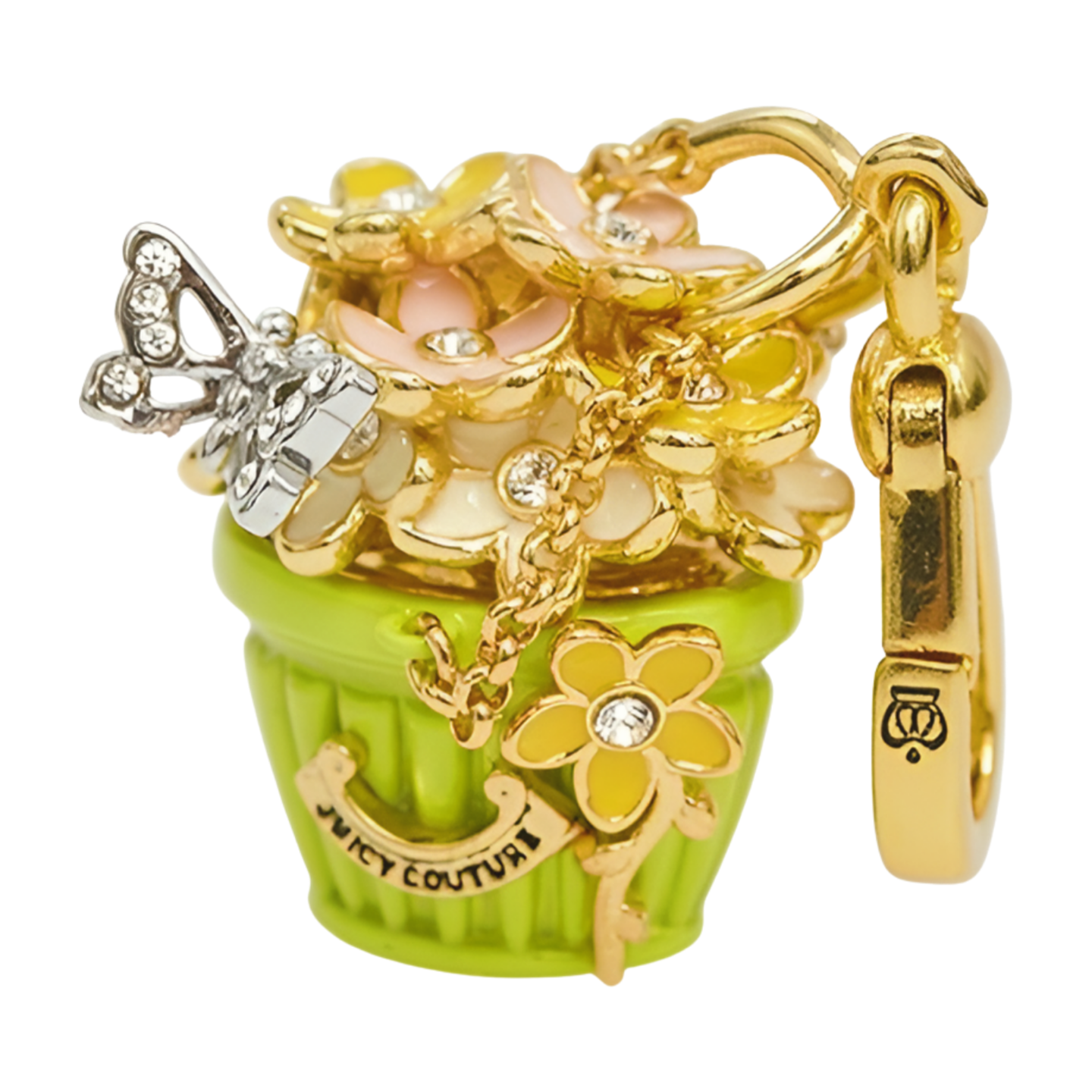 Butterfly Flower Basket Pendant Necklace