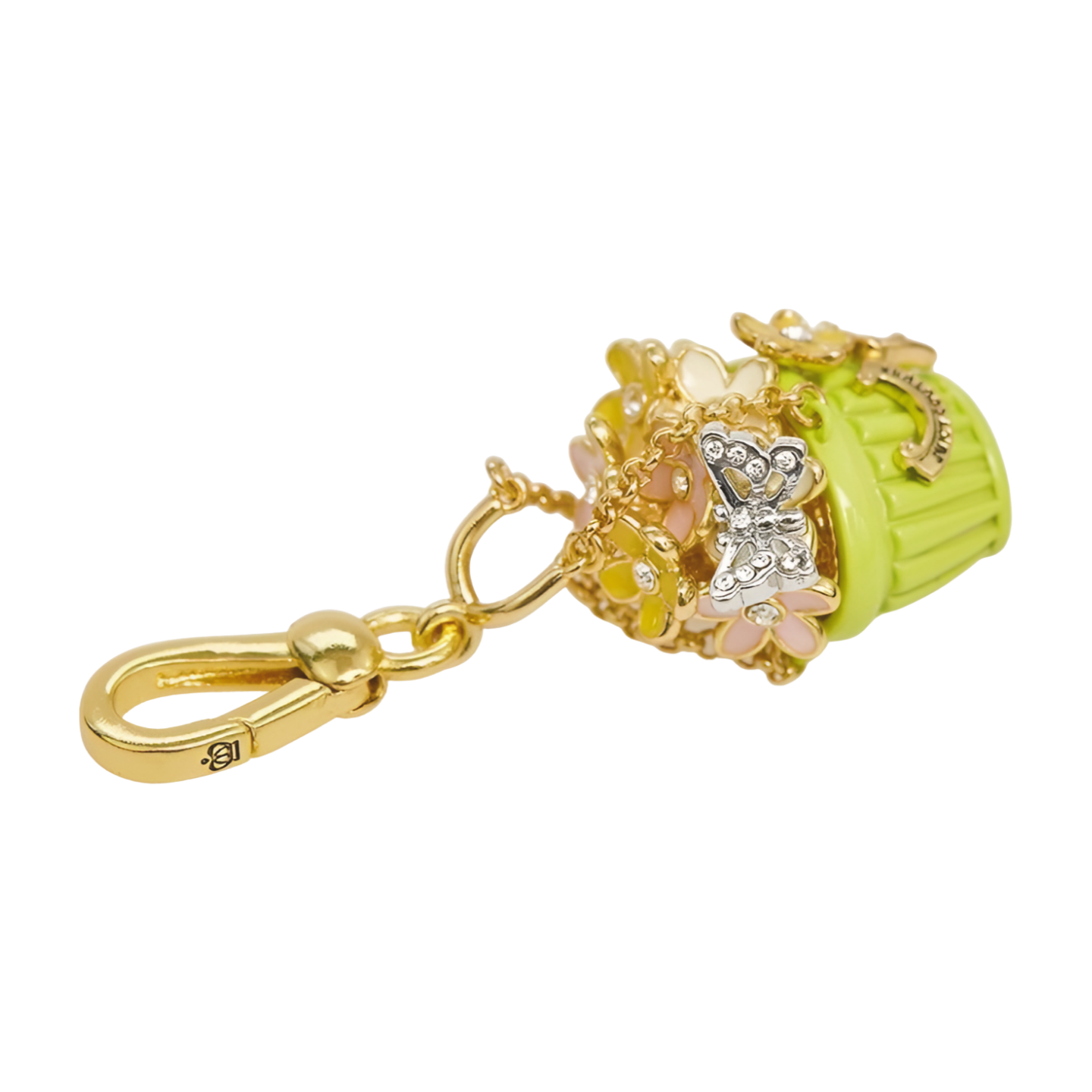 Butterfly Flower Basket Pendant Necklace