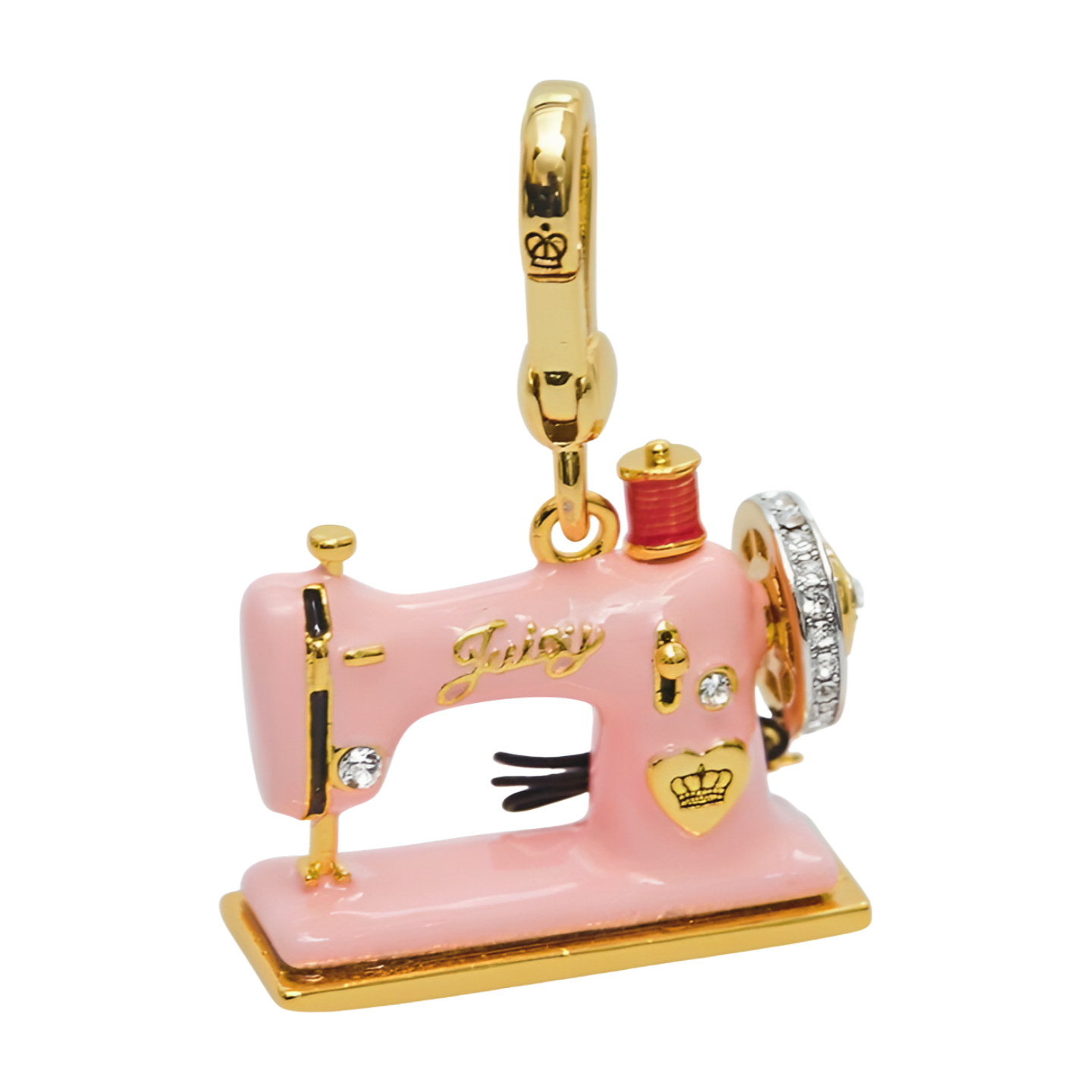 Enamel Sewing Machine Pendant Necklace