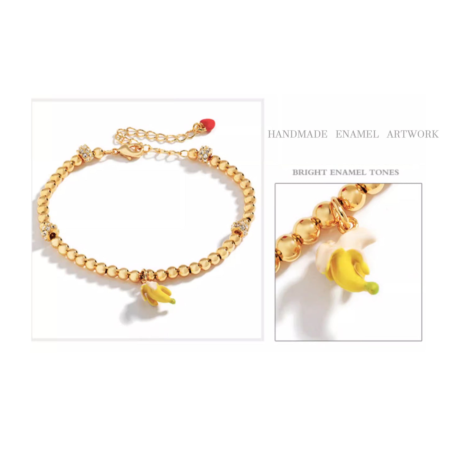 Enameled fruit bracelet various options