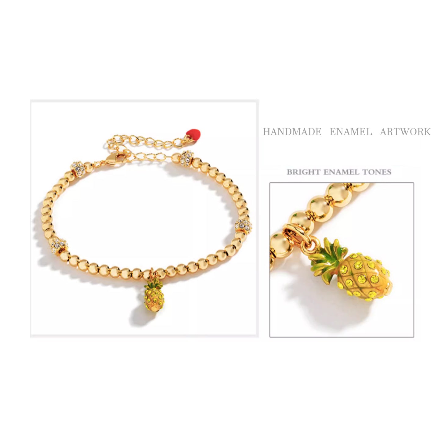 Enameled fruit bracelet various options