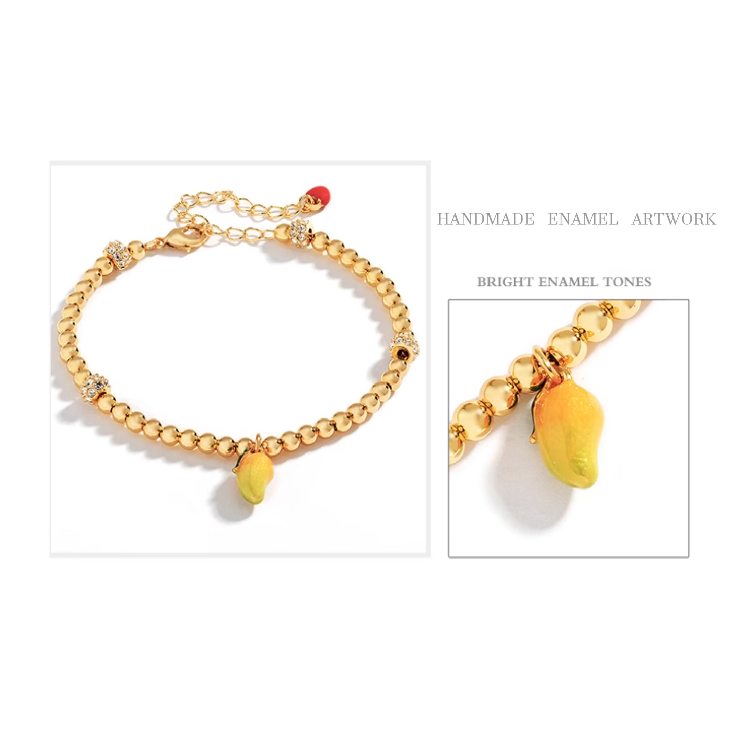Enameled fruit bracelet various options